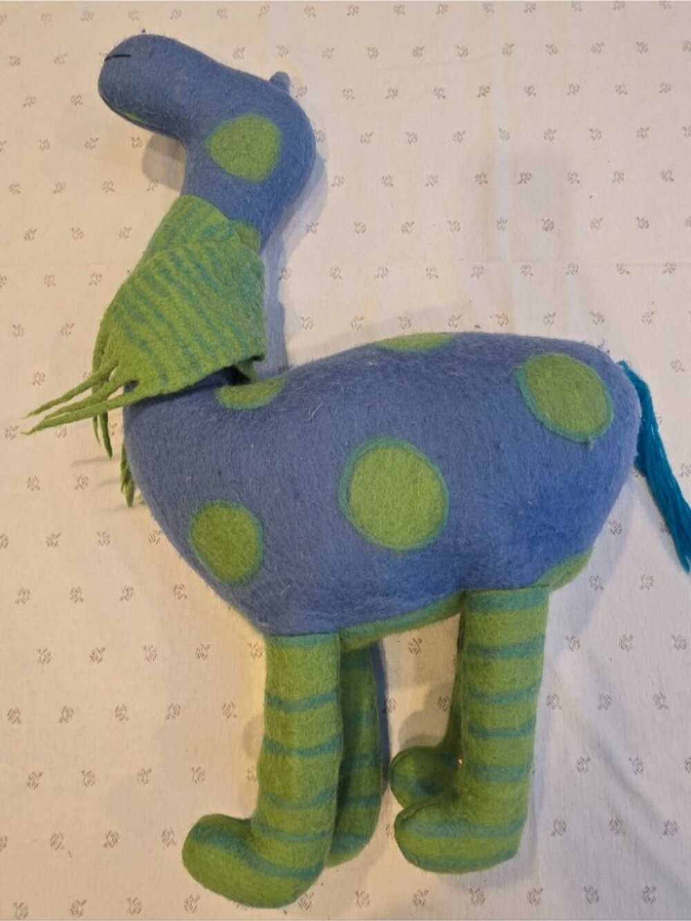 Én Gry & Sif Blue and Green Polkadit Stuffed Dinosaur Animal Toy